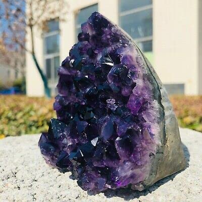 1.93LB Natural Uruguayan Amethyst Crystal Cluster - Healing Stone for Reiki Energy, Meditation & Spiritual Growth | Home Decor, Gift Idea & Collection Display
