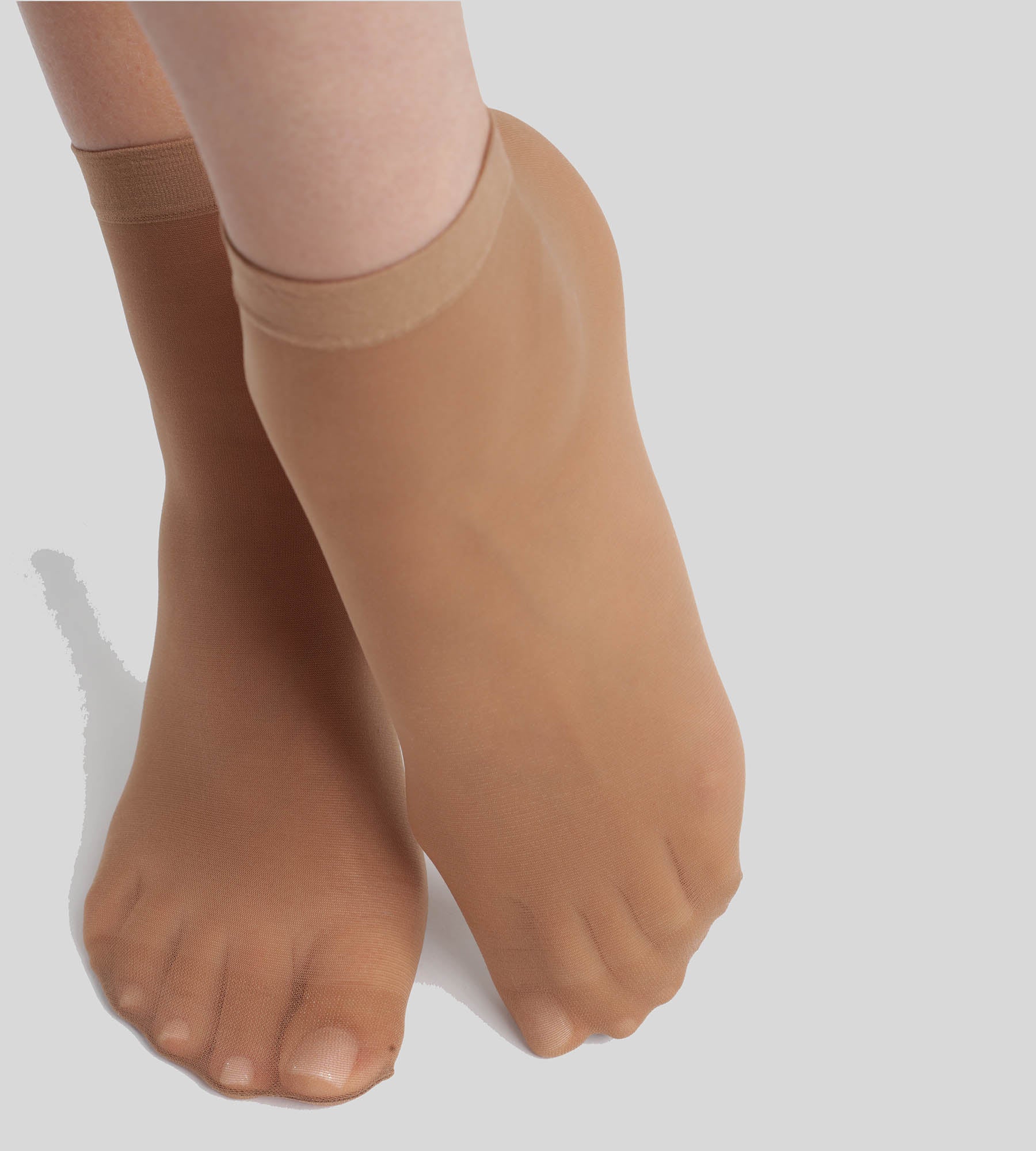2 Pairs of Recycled Semi-Opaque Socks in Cinnamon - Women's Comfortable Casual Crew Socks for Everyday Wear, Work & Lounge