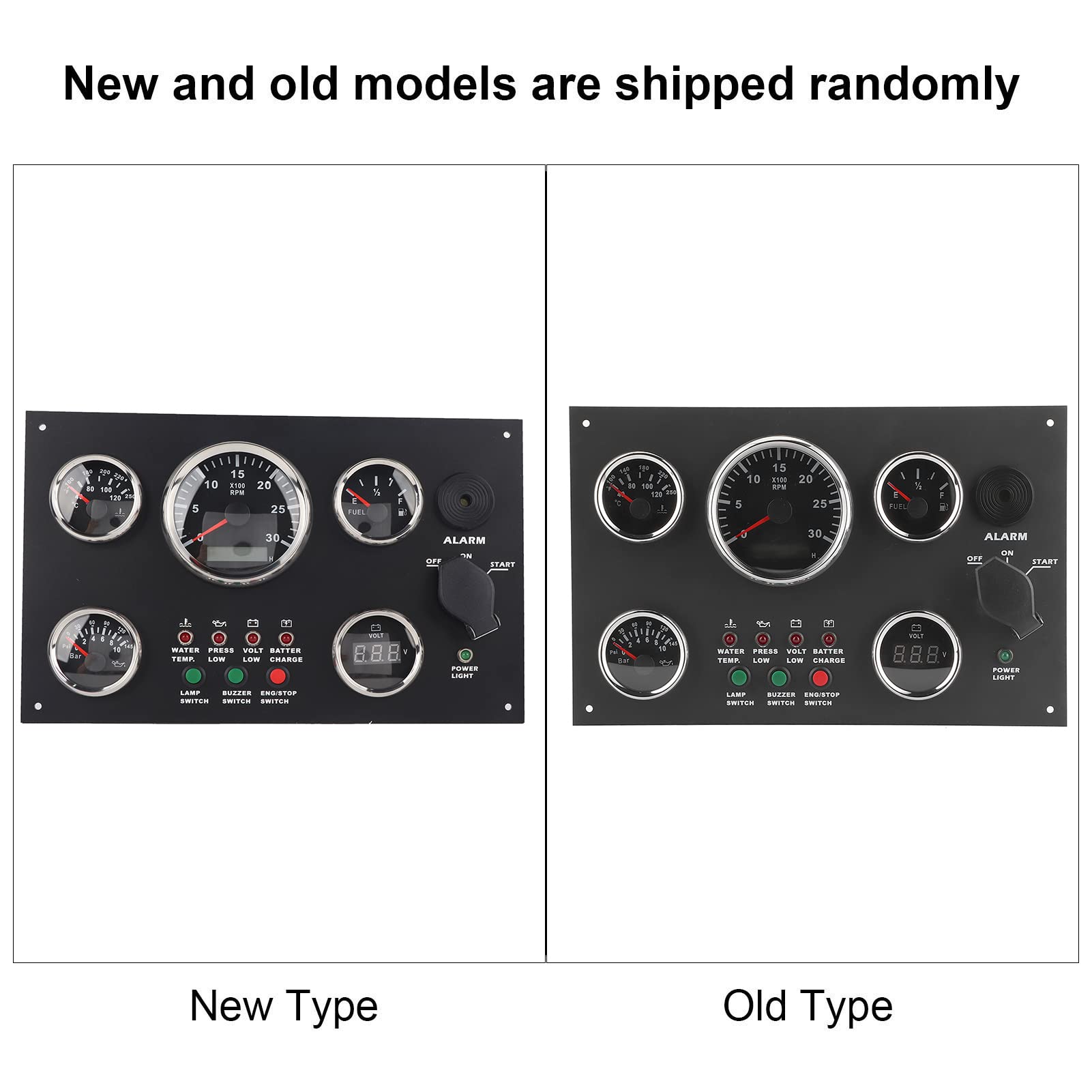 52mm/82mm Digital Gauge Set - Triple Waterproof Cluster with Voltmeter, Oil Pressure, Water Temperature, Engine RPM & Oil Level Display for Cars, Trucks & Boats (12V/24V) - Perfect for Vehicle Dashboards & Marine Instrument Panels