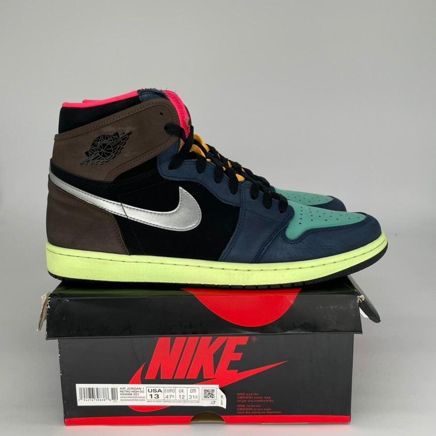 AIR JORDAN 1 Retro High Tokyo Bio Hack Sneakers - Men's Size 13 (555088-201) - Basketball Shoes for Streetwear & Casual Outfits