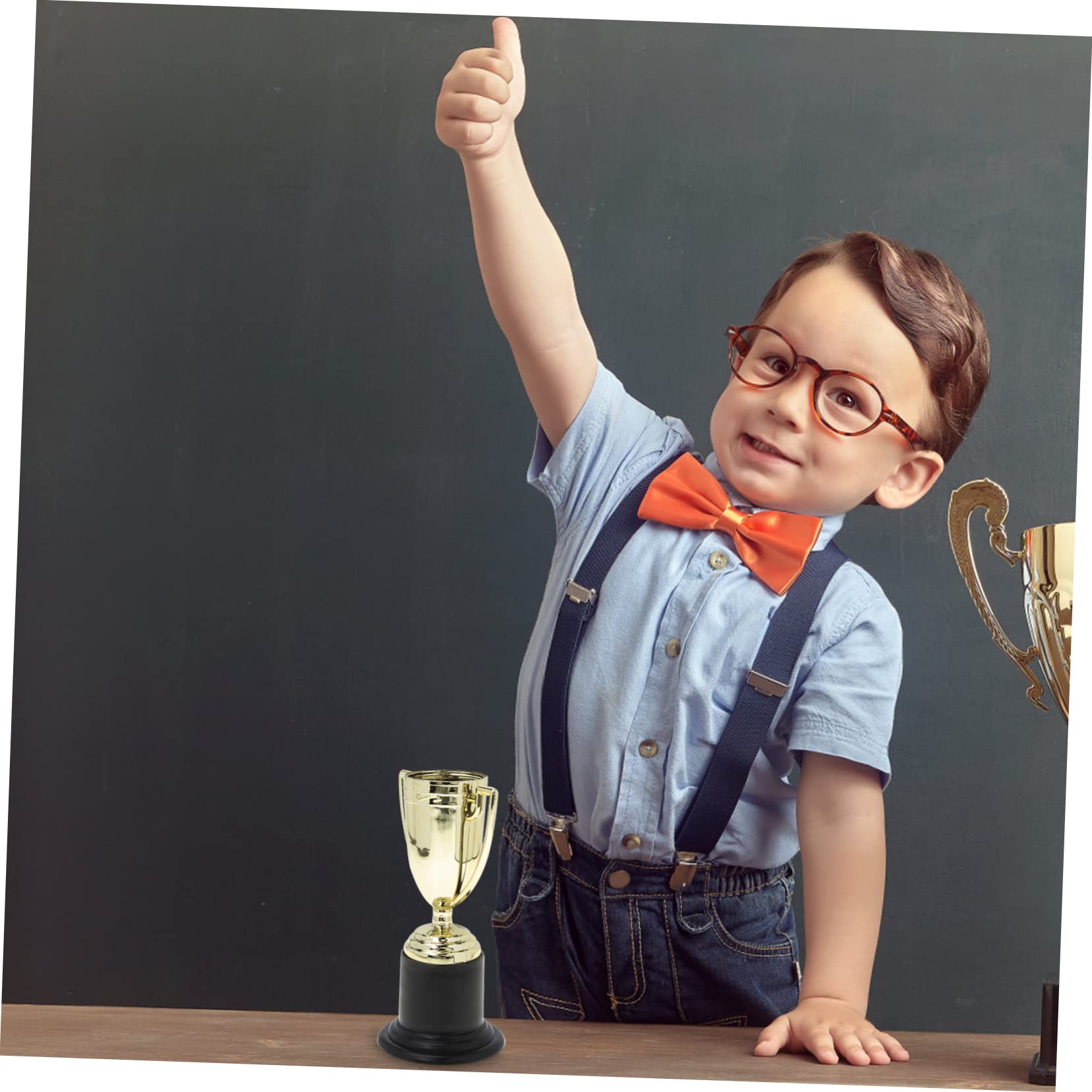 BESPORTBLE 60 Pcs Plastic Trophy Awards for Kids - Winner Trophies for Sports, Games & School Competitions - Perfect for Birthday Parties, Classroom Rewards & Sports Events
