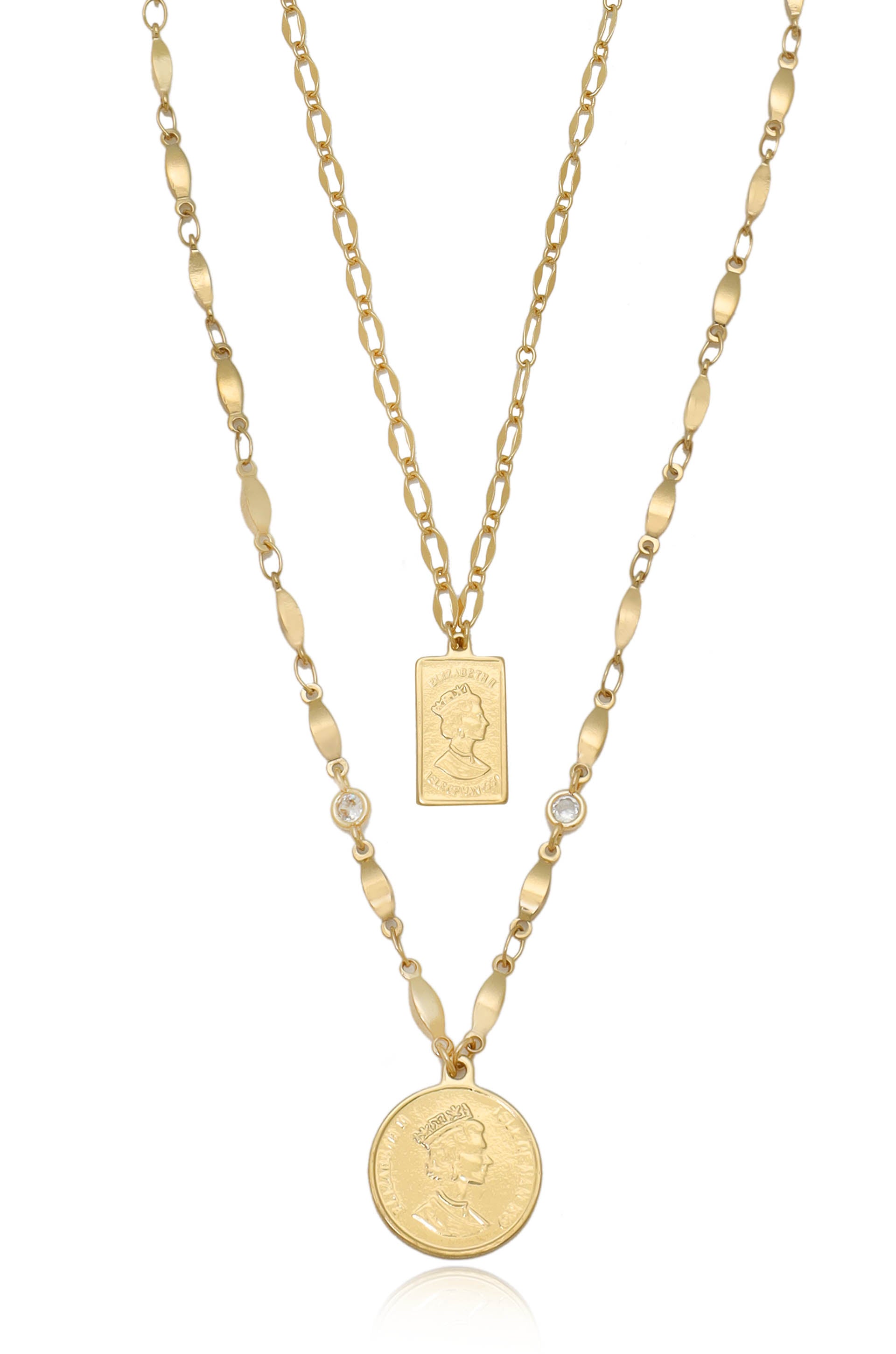 Medallions of Mine Layered Coin Necklace Set - Vintage Gold & Silver Pendant Jewelry for Women - Perfect for Everyday Wear, Gift Giving & Special Occasions