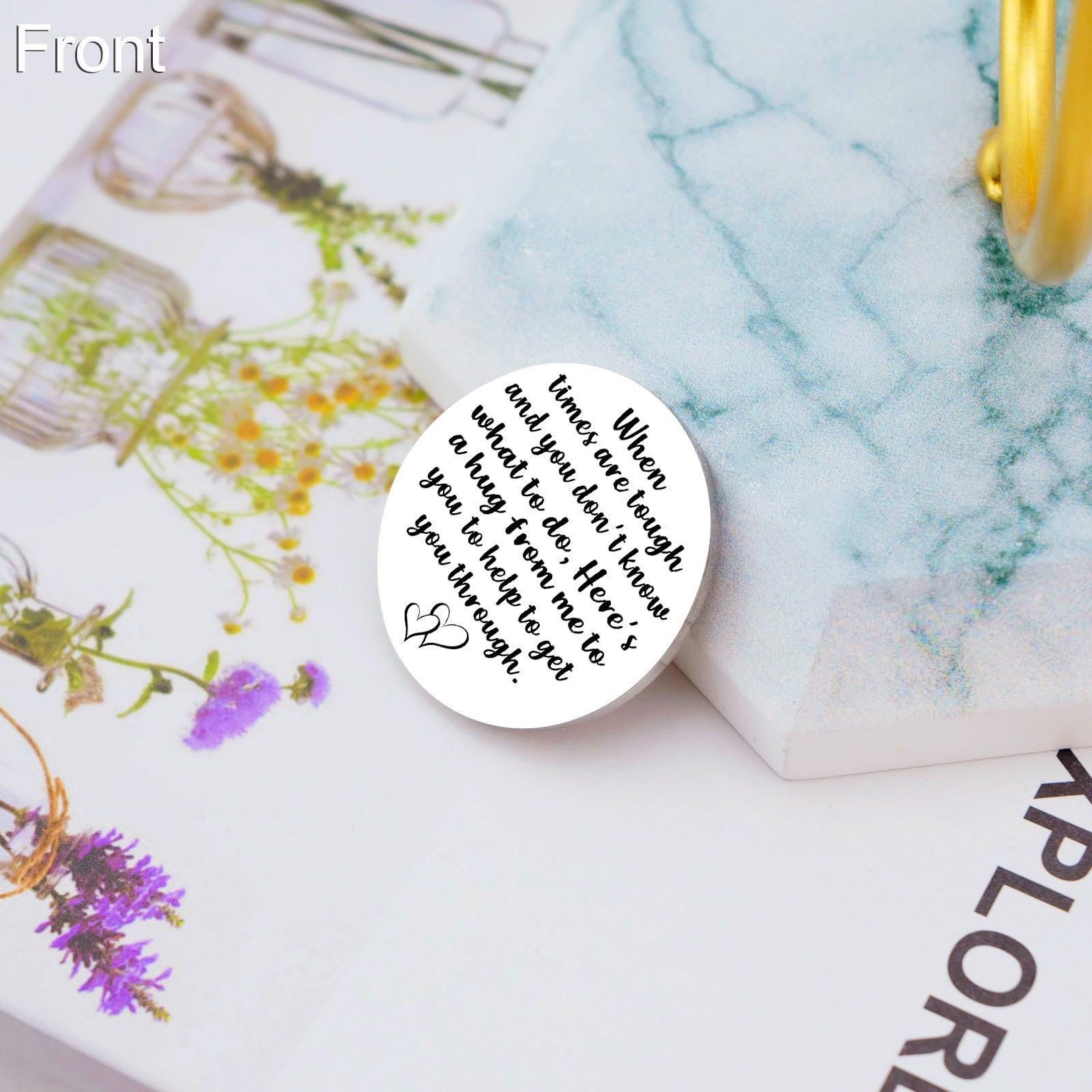 OEHEDOU Pocket Hug Token - Encouragement Gift for Women & Men - Long Distance Keepsake for Sister, Friend, or Loved One - Perfect for Cheering Up, Comfort, and Emotional Support (Ideal for Birthdays, Anniversaries, or Just Because)