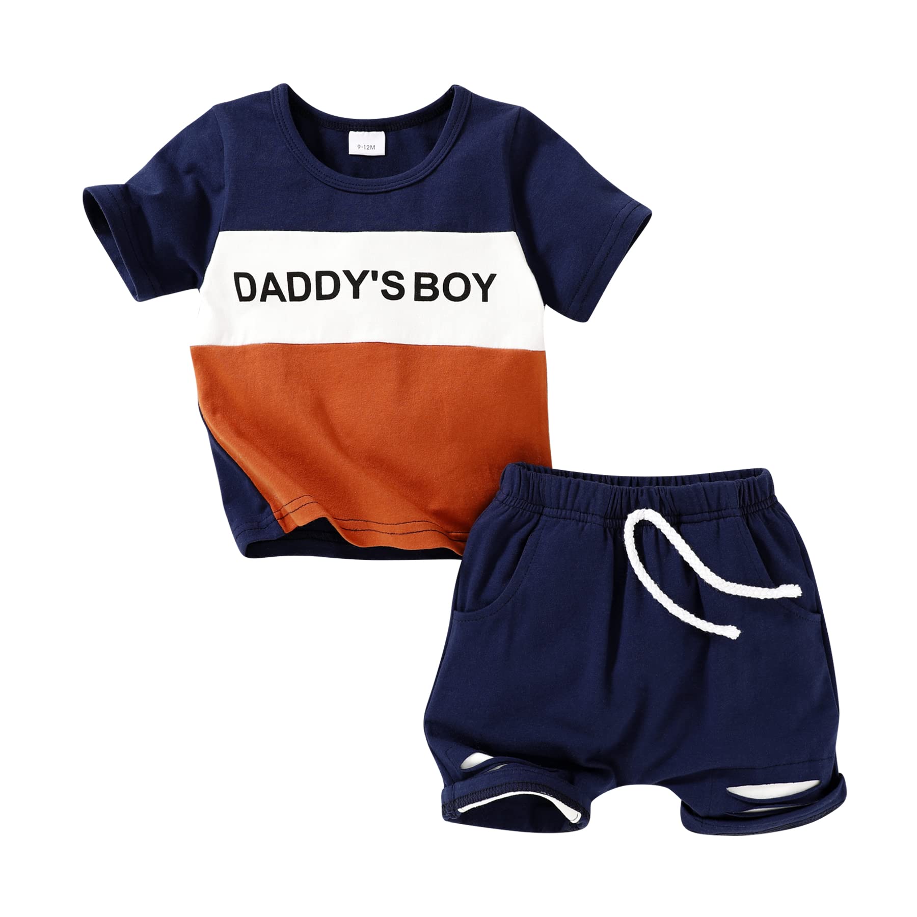 Happy Town Boys Summer Outfit - Toddler Short Sleeve T-Shirt & Shorts Set | Soft Cotton Playwear for Baby Boys 1-3 Years | Perfect for Playdates, Beach Trips & Outdoor Adventures
