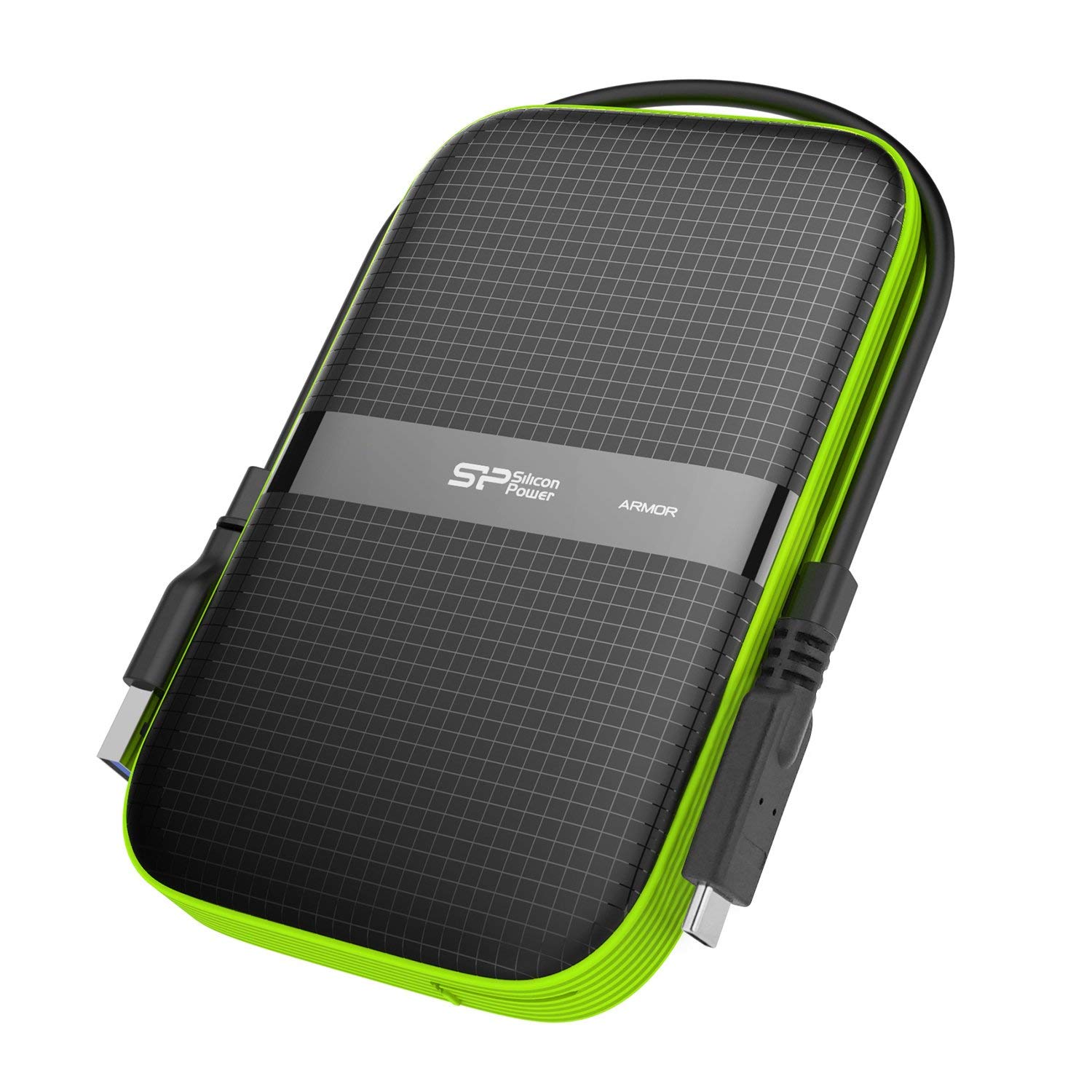 Silicon Power 4TB Rugged External Hard Drive - USB-C USB 3.0 Portable HDD, Military-Grade Shockproof & Water-Resistant for PC, Mac, iPad Pro (Black) - Perfect for Outdoor Adventures, Data Backup & On-the-Go Storage