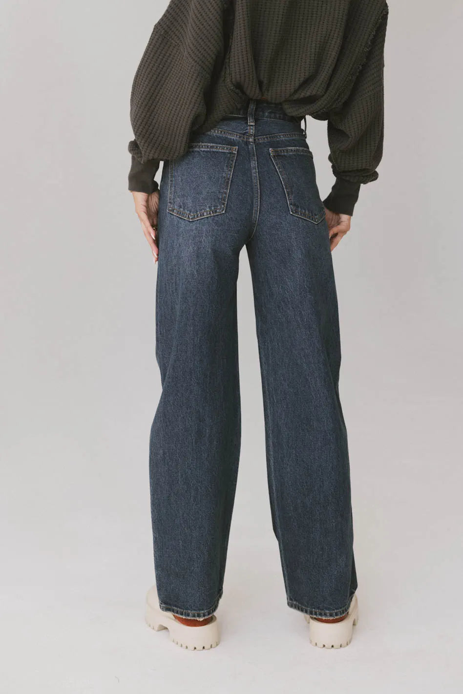 Emiliano Women's Wide Leg Jeans - Dark Wash Denim Pants for Casual & Chic Outfits | Perfect for Everyday Wear, Office & Weekend Looks | FINAL SALE