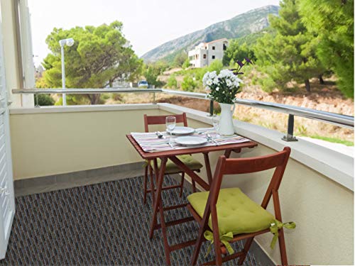 Washable Braided Pattern Carpet – Waterproof & UV-Resistant Outdoor Rug for Patio, Poolside, Gazebo, Balcony, Garage & Workspace | Durable & Easy to Clean | Perfect for Outdoor Entertaining, Sun Protection & High-Traffic Areas