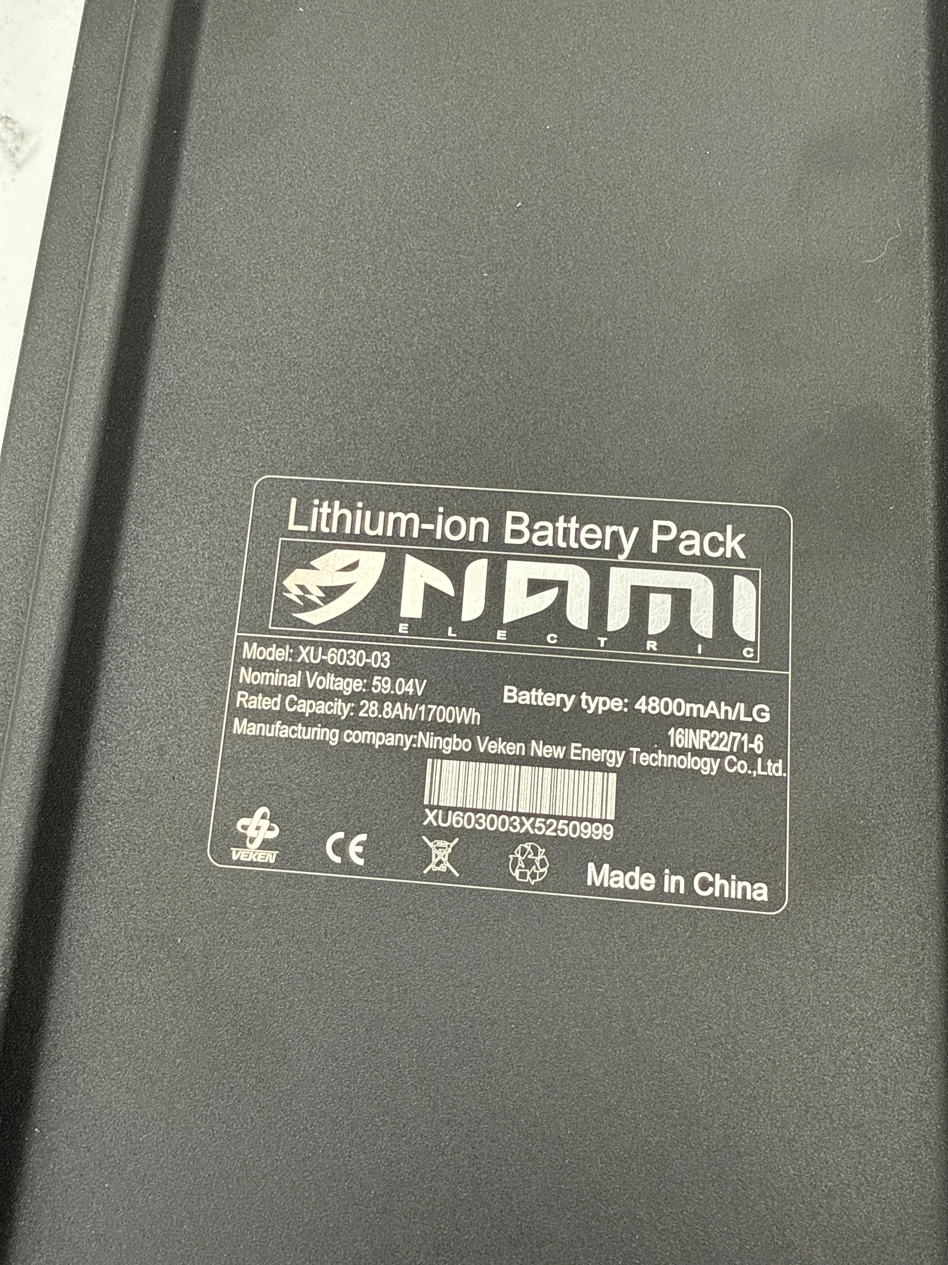 Klima Max 60V 30Ah Lithium Battery - High Performance Rechargeable Battery for E-Bikes, Scooters & Electric Vehicles - Perfect for Commuting, Off-Road Adventures & Long-Distance Travel