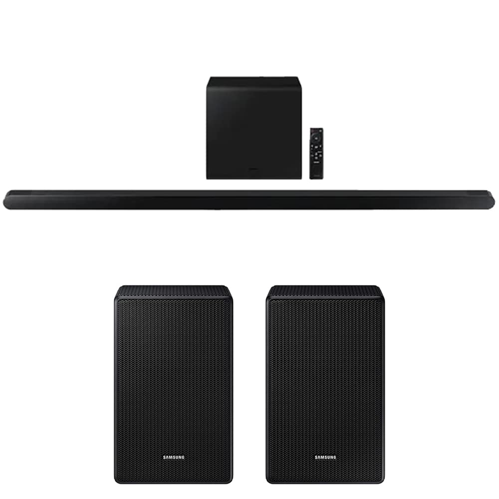 SAMSUNG HW-S800B 3.2.1ch Dolby Atmos Soundbar with Wireless Subwoofer & SWA-9500S Rear Speakers - Immersive Home Theater Audio for Movies, Music & Gaming (Black)