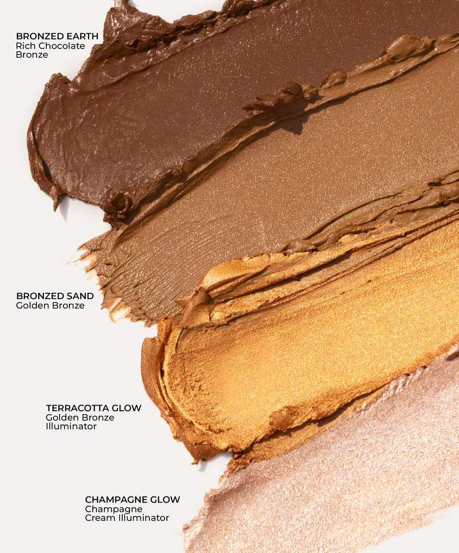 FITGLOW BEAUTY Lip & Cheek Ceramide Cream Palette - Hydrating Makeup for Dry Skin, Natural Blush & Lip Tint - Perfect for Daily Wear & Special Occasions
