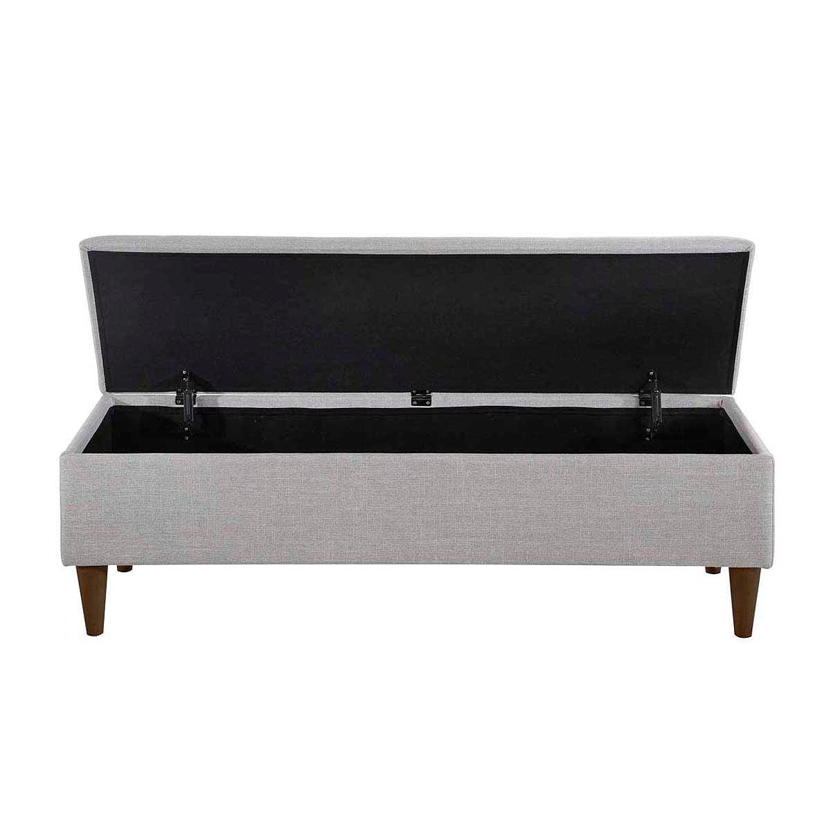Charlotte Fabric Storage Bench - Stylish & Functional Entryway Seat with Hidden Storage | Perfect for Living Room, Bedroom, or Hallway Organization