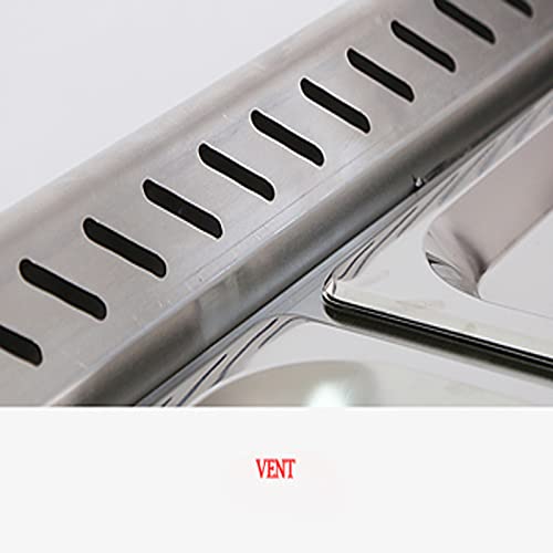 Commercial Stainless Steel Propane Gas Steam Table Food Warmer - LP Gas Bain Marie Buffet Warmer with Regulator Valve for Catering, Buffets & Outdoor Events