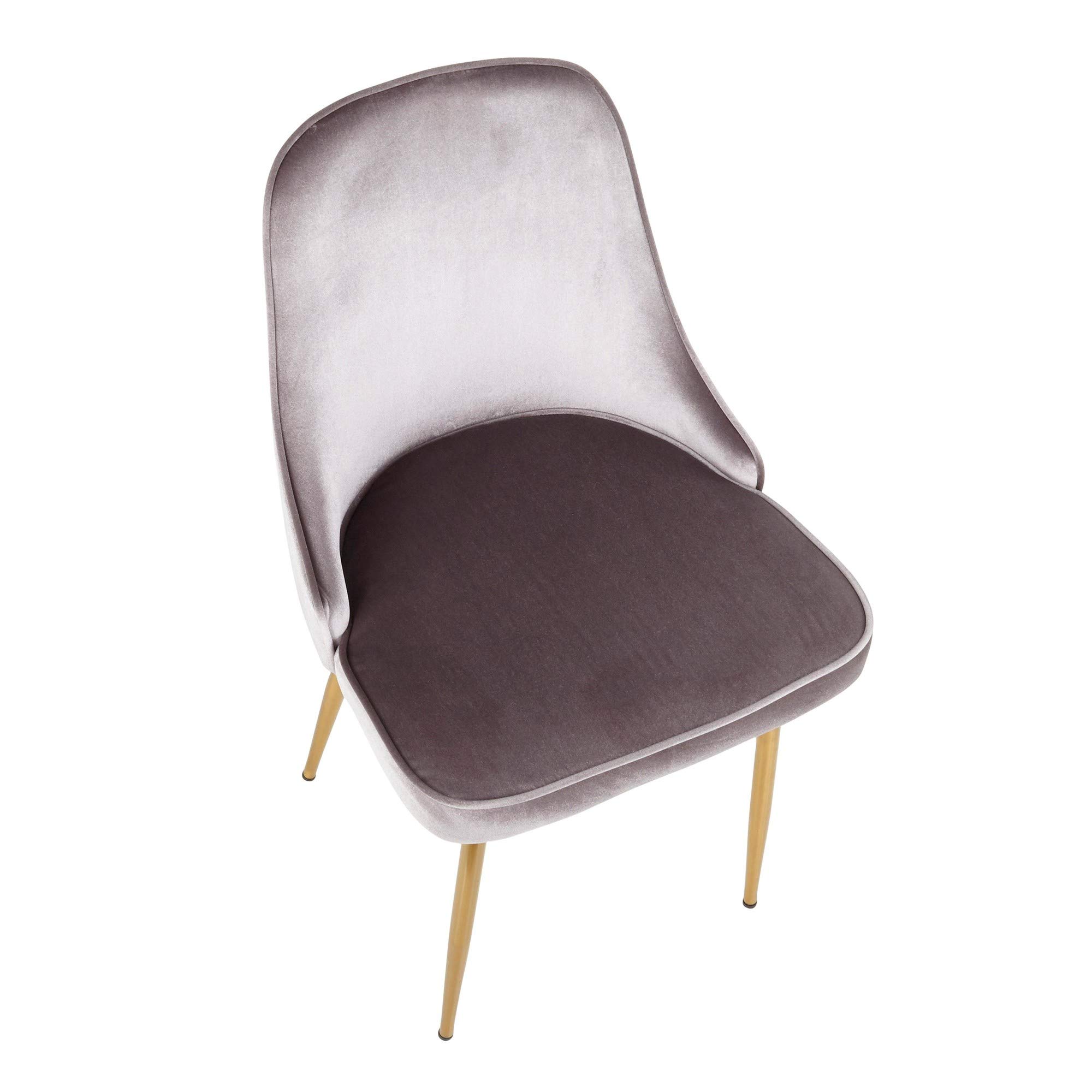 LumiSource Marcel Upholstered Dining Chairs Set of 2 - Modern Kitchen Chairs for Dining Table, Comfortable Contemporary Seating for Home, Restaurant & Office Use