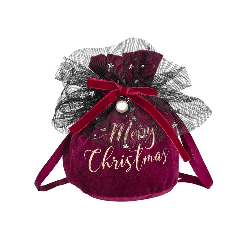 Coherny Christmas Velvet Gift Bags - Elegant Holiday Decorations & Candy Bags for Kids | Perfect for Christmas Parties, Stocking Stuffers & Festive Gift Giving