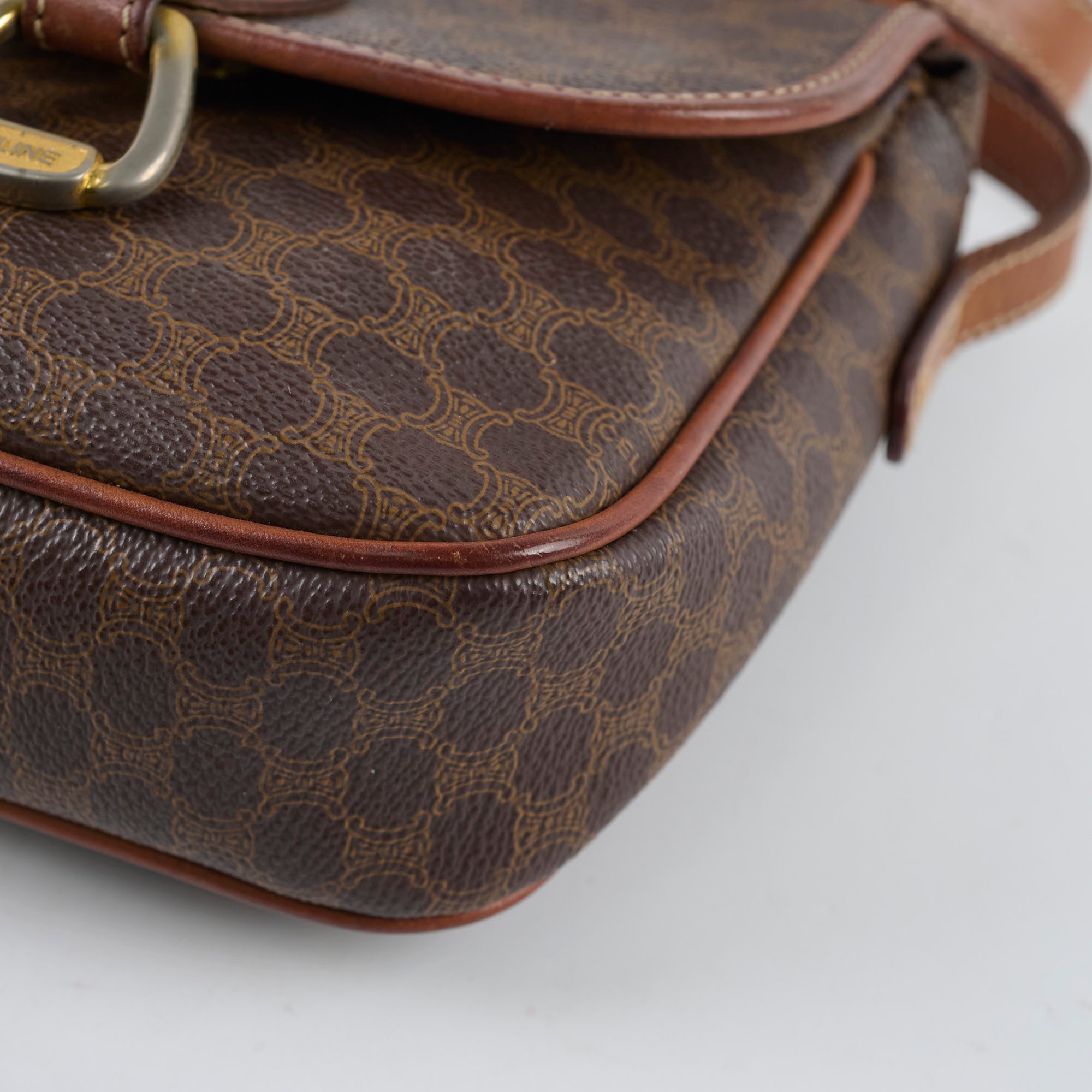 Vintage Celine Brown Crossbody Bag for Women | Authentic Leather Shoulder Bag | Perfect for Daily Use, Travel & Casual Outfits
