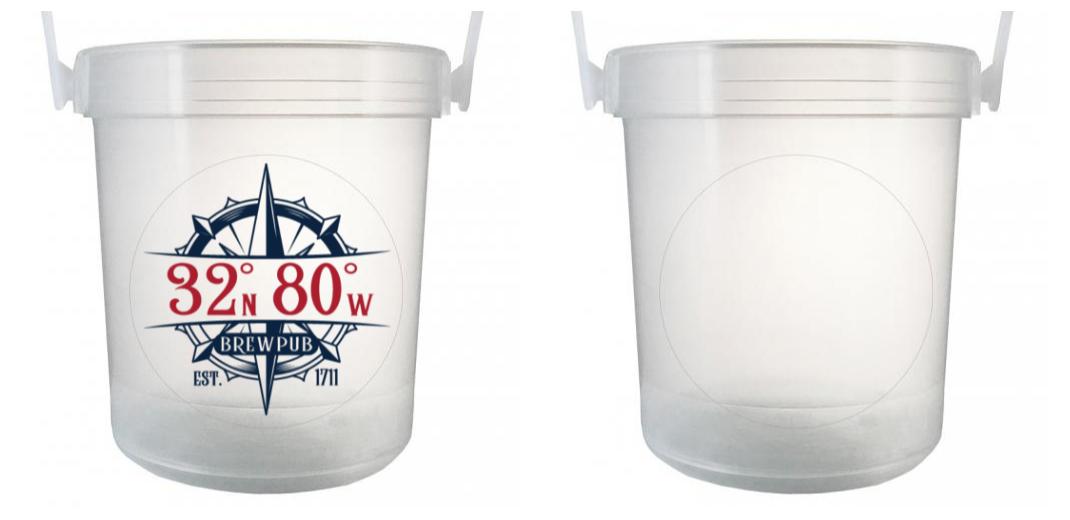32 oz Plastic Rum Buckets with Custom Sticker - Bulk Party Cups for Cocktails, Margaritas & Tropical Drinks - Perfect for Beach Parties, Luaus & Summer Events