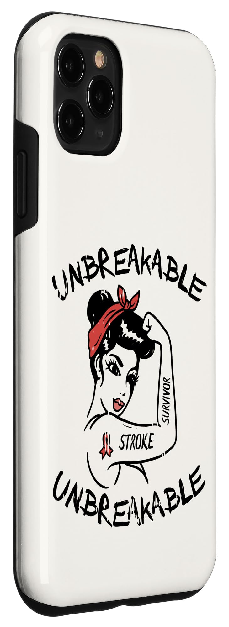 iPhone 11 Pro Max Case - Shatterproof Protective Cover with Brain Aneurysm Awareness Ribbon Design - Perfect Gift for Stroke Survivors & Medical Professionals (For Work, School & Daily Use)