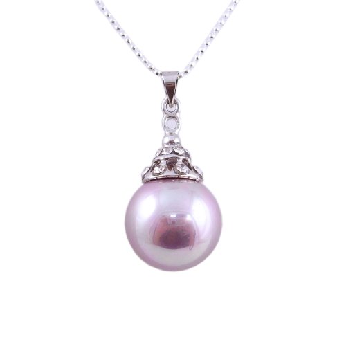 Elegant White Simulated Pearl & Rhinestone Pendant Necklace and Earring Set for Women | Bridal Jewelry, Wedding Accessories, Prom Night, Formal Occasions
