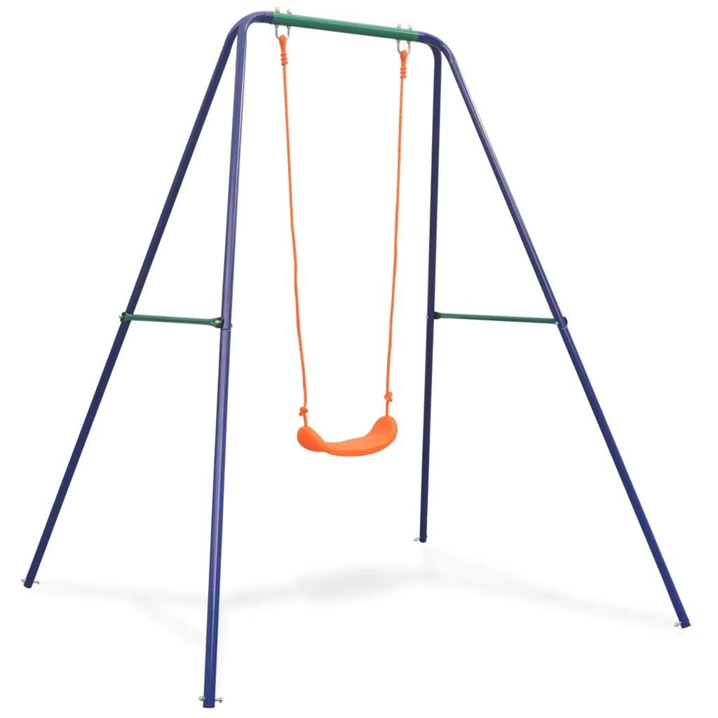 ZAMAX Kids Outdoor Swing Set - Heavy Duty Steel Frame, Weather Resistant, Easy Assembly for Backyard & Garden | Perfect for Toddlers, Children's Playground & Outdoor Family Fun