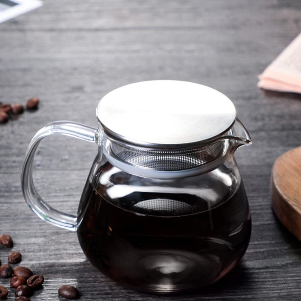 1pc Glass Coffee Pot with Drain Net - Exquisite & Practical Beverage Kettle for Coffee, Tea & Juice - Perfect for Home, Office & Cafe Use