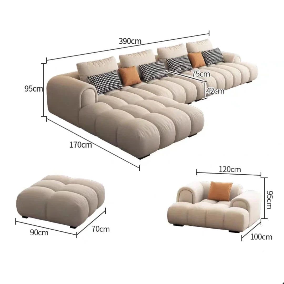 4 Seater & Stool - 330cm