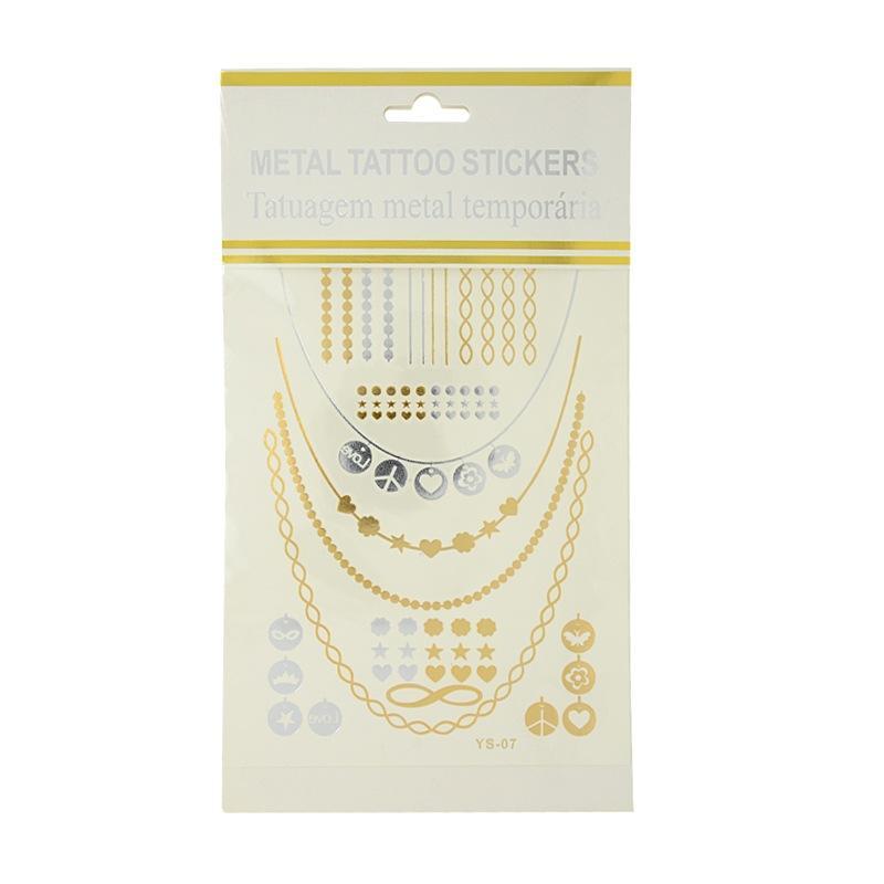 Metallic Temporary Tattoos for Women & Men - Shimmering Body Art Stickers for Parties, Festivals & Cosplay - Waterproof & Long Lasting