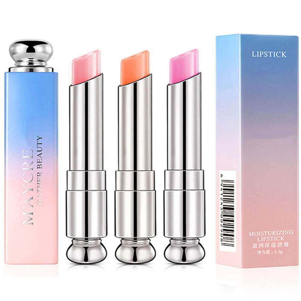 Petansy 3 Colors Jelly Lipstick Set - Moisturizing Magic Temperature Color Changing Lip Balm, Long Lasting Hydrating Lipstick for Women | Perfect for Daily Wear, Date Night & Special Occasions