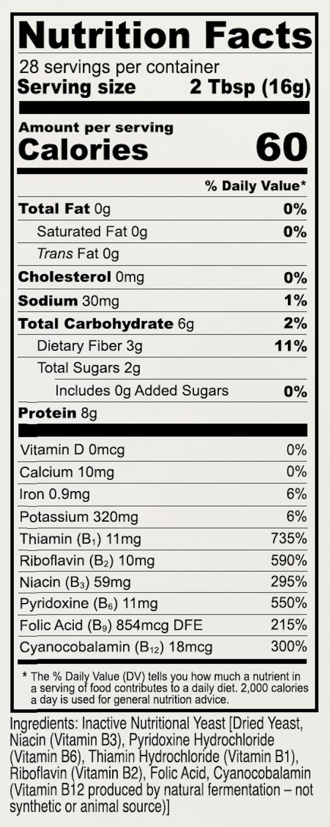 Anthony's Premium Nutritional Yeast Flakes - 1 lb | Fortified with B Vitamins | Gluten Free, Non-GMO, Vegan | Perfect for Popcorn, Pasta & Vegan Recipes