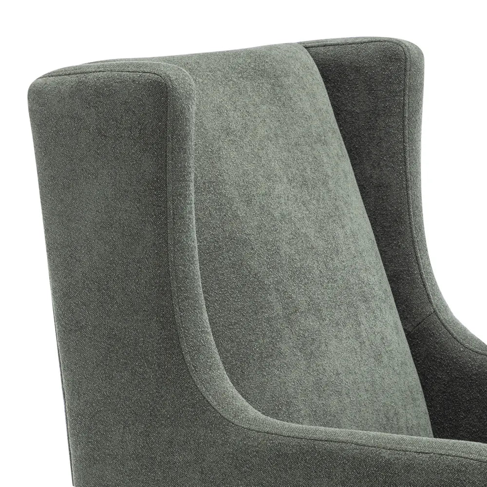 Gable Occasional Chair - Winter Moss Chenille Upholstered Accent Chair for Living Room, Bedroom & Office | Cozy Modern Seating with Soft Fabric