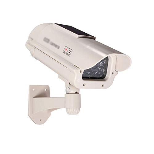 Solar-Powered Dummy Security Camera - Outdoor Fake Surveillance Light with Solar Panel | Ideal for Home Security, Yard Protection & Burglar Deterrent