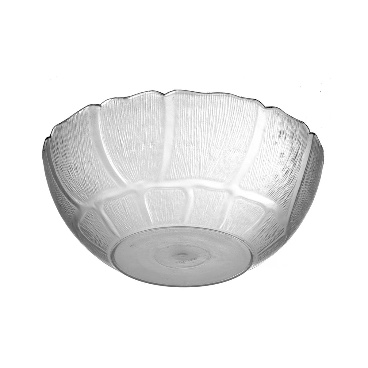 Carlisle 690907 Clear Petal Mist Bowl - 2.4 Quart Serving Bowl for Salads, Pasta, Snacks - Perfect for Parties, Picnics & Family Gatherings