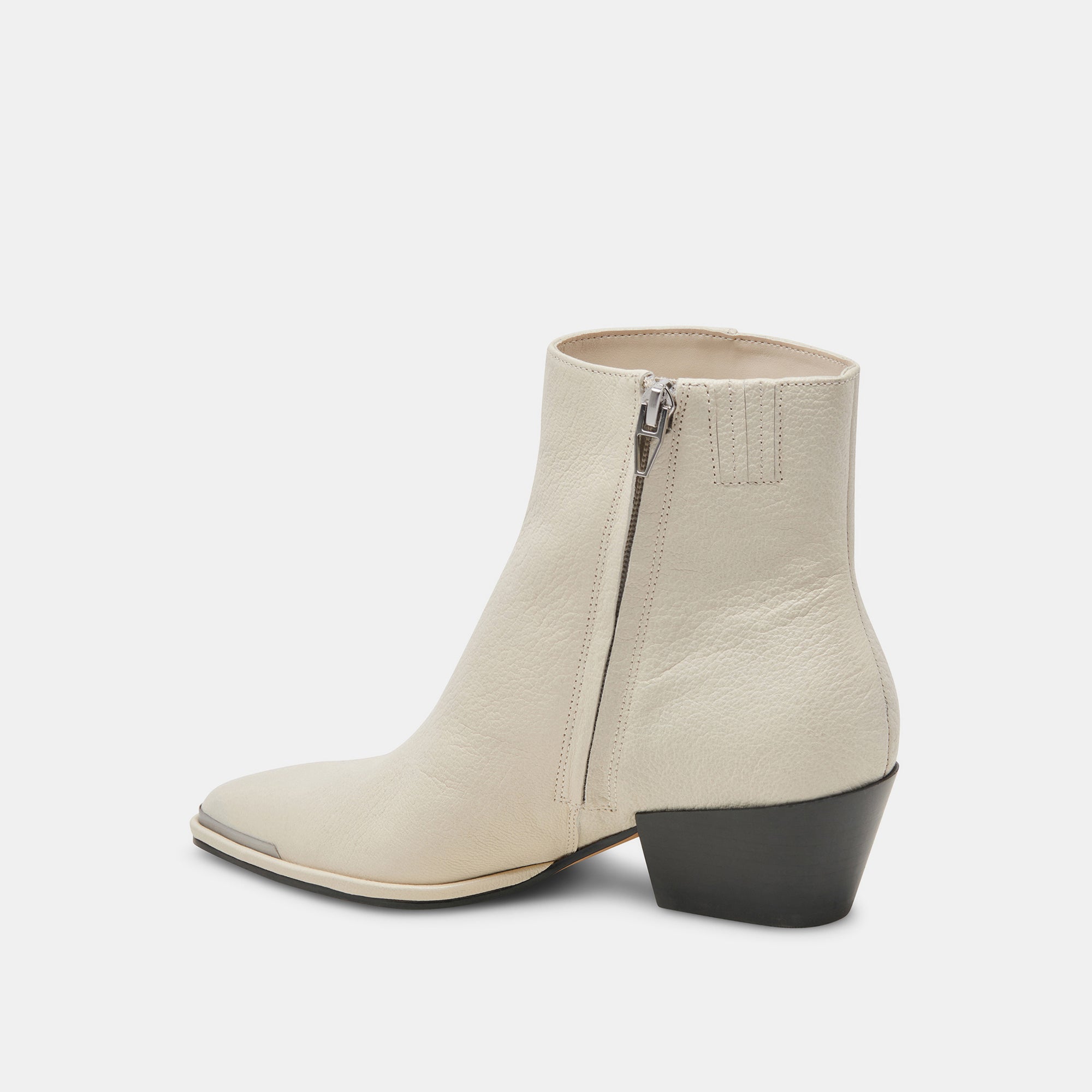 NONAH Women's Ivory Leather Booties - Comfortable & Stylish Ankle Boots for Fall & Winter Fashion | Perfect for Casual Outfits, Office Wear & Date Nights