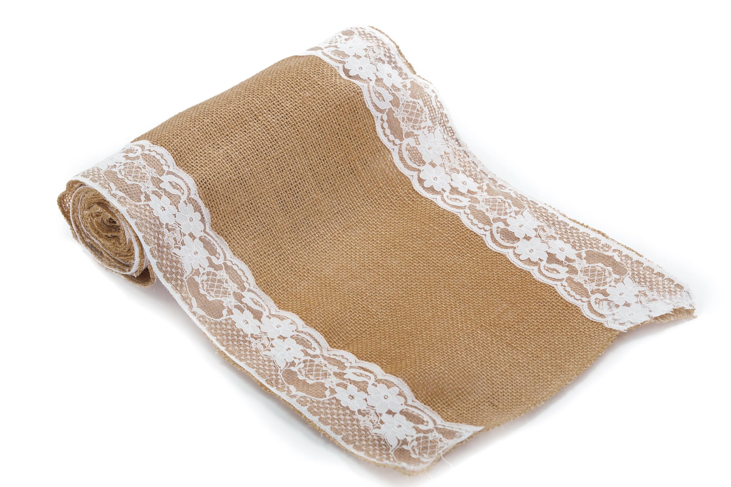 20-Pack 100% Natural Burlap Table Runners 12