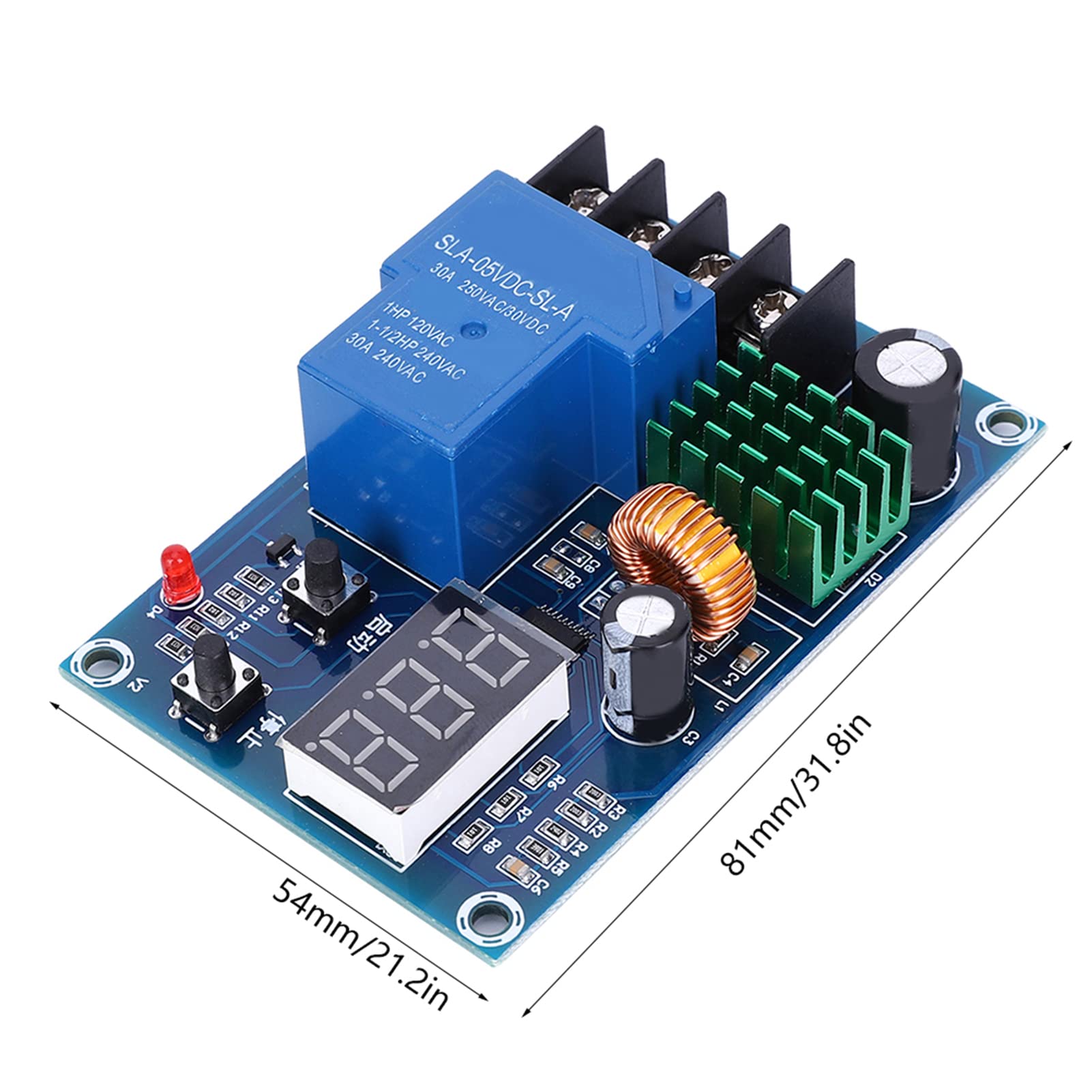 Oumefar XH-M604 6-60V Digital Display Battery Charger Control Module - DC Charging Board for Solar Power, Home, RV & DIY Projects | Perfect for Off-Grid Energy Systems & Battery Maintenance