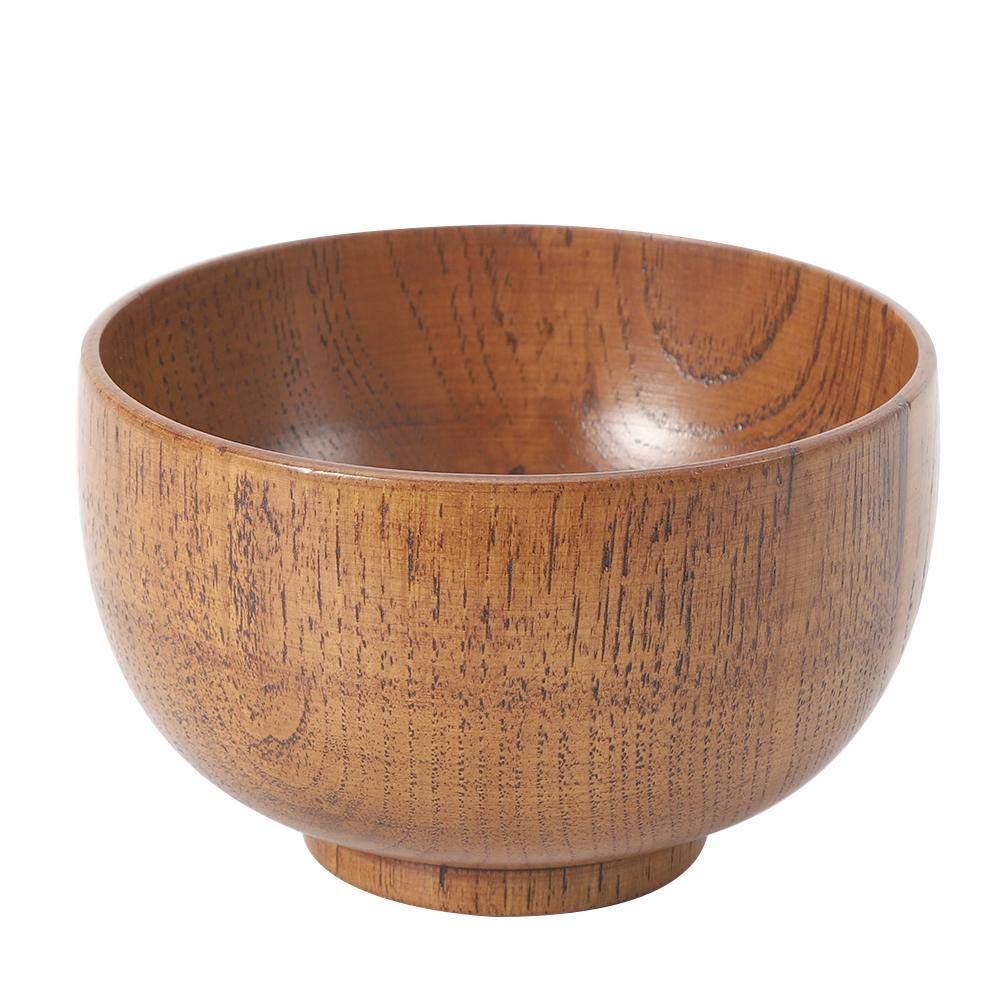 Weiyirot Small 11cm Wooden Salad Bowl - Durable Fruit & Soup Bowl for Kitchen, Dining, Picnics - Perfect for Serving Salad, Rice, Fruits, Snacks