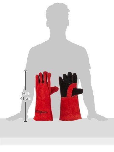 Camp Chef Heat-Resistant Leather Gloves for Dutch Oven, BBQ, Grilling & Frying - Best Heat-Protectant Cooking Gloves for Outdoor Camping, Fire Pit & Kitchen Use