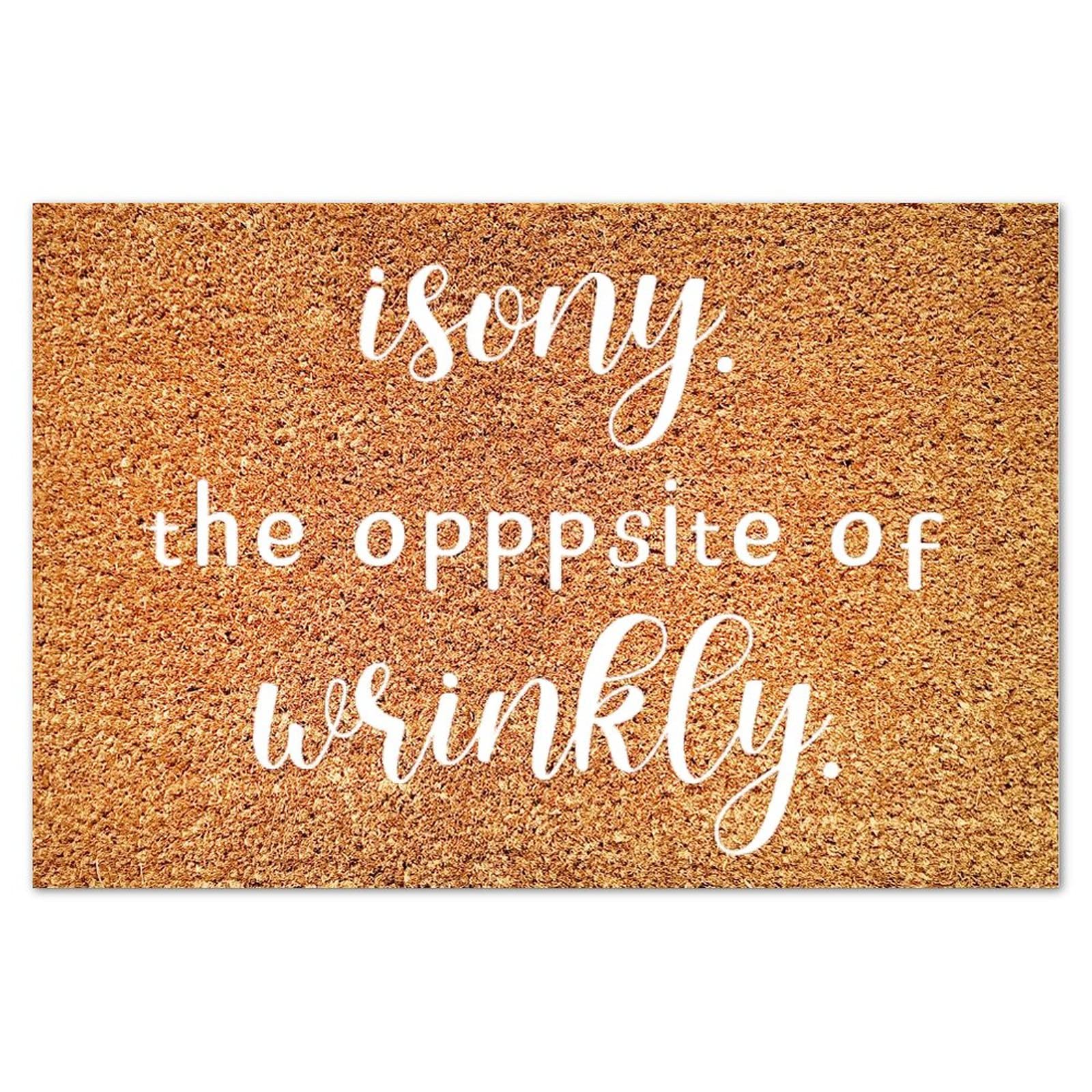 Non-Slip Coir Doormat - Funny Welcome Mat for Front Porch, Farmhouse & Outdoor Decor - Perfect Housewarming & Closing Gift - Ideal for Entryway, Mudroom & High-Traffic Areas