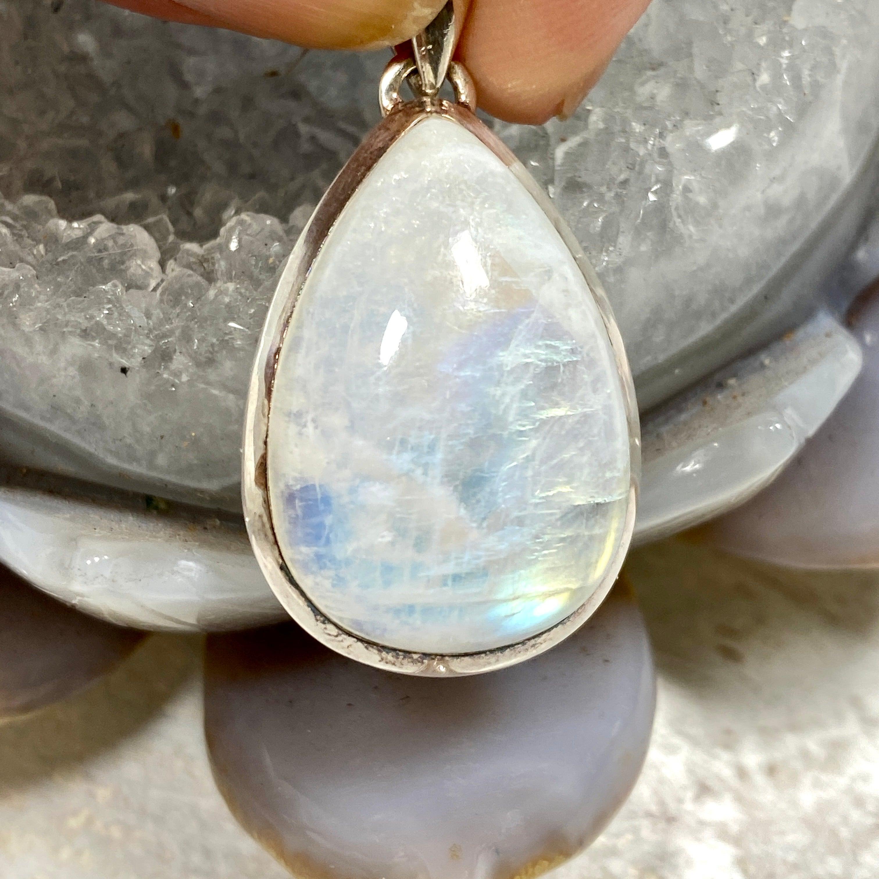 Moonstone Teardrop Pendant Necklace KPGJ2796 - Elegant Healing Crystal Jewelry for Women, Perfect for Meditation, Yoga & Spiritual Gifts