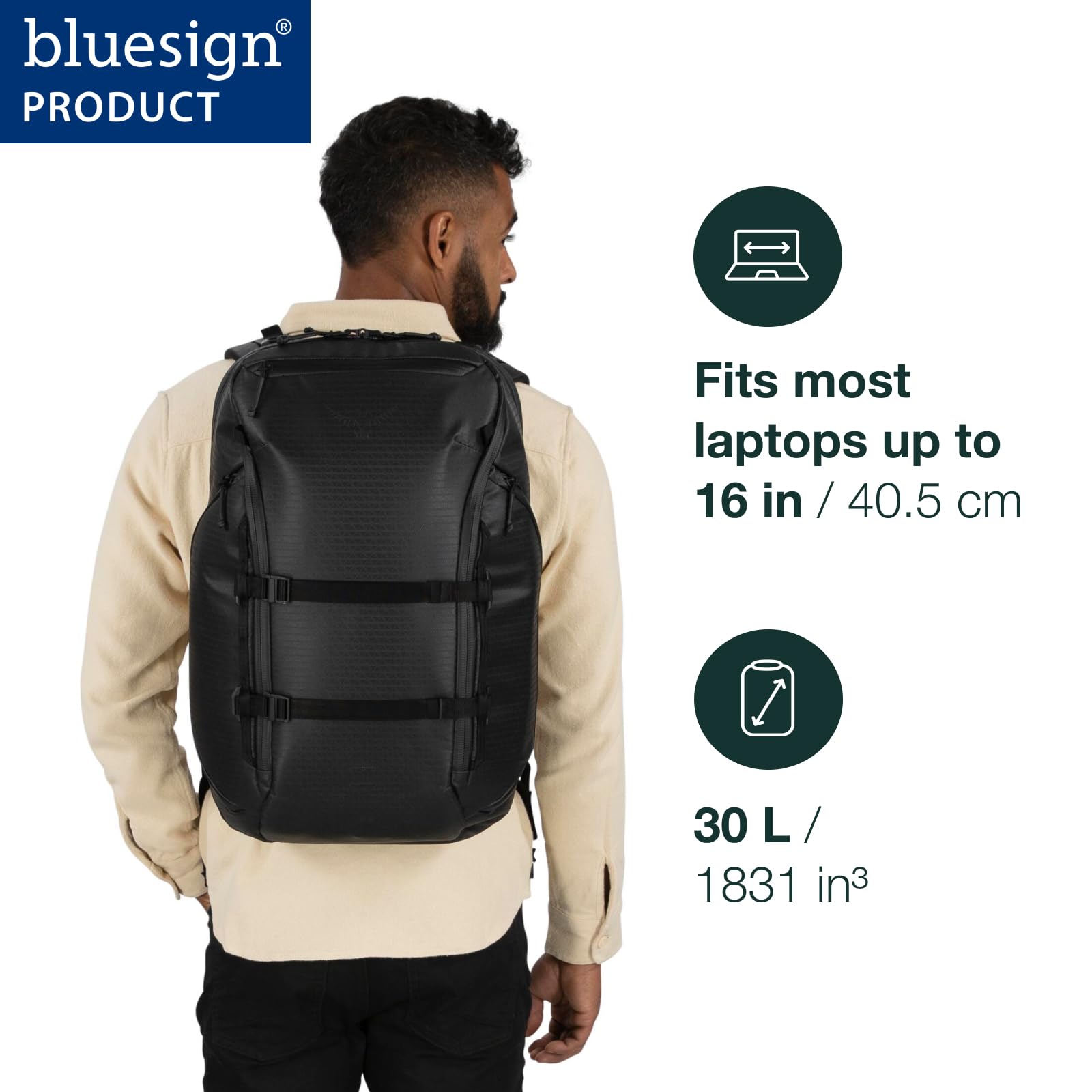 Osprey Archeon 30L Unisex Backpacking Backpack - Lightweight Hiking Pack for Men & Women, Durable Travel Backpack for Camping, Trekking & Outdoor Adventures (Black)