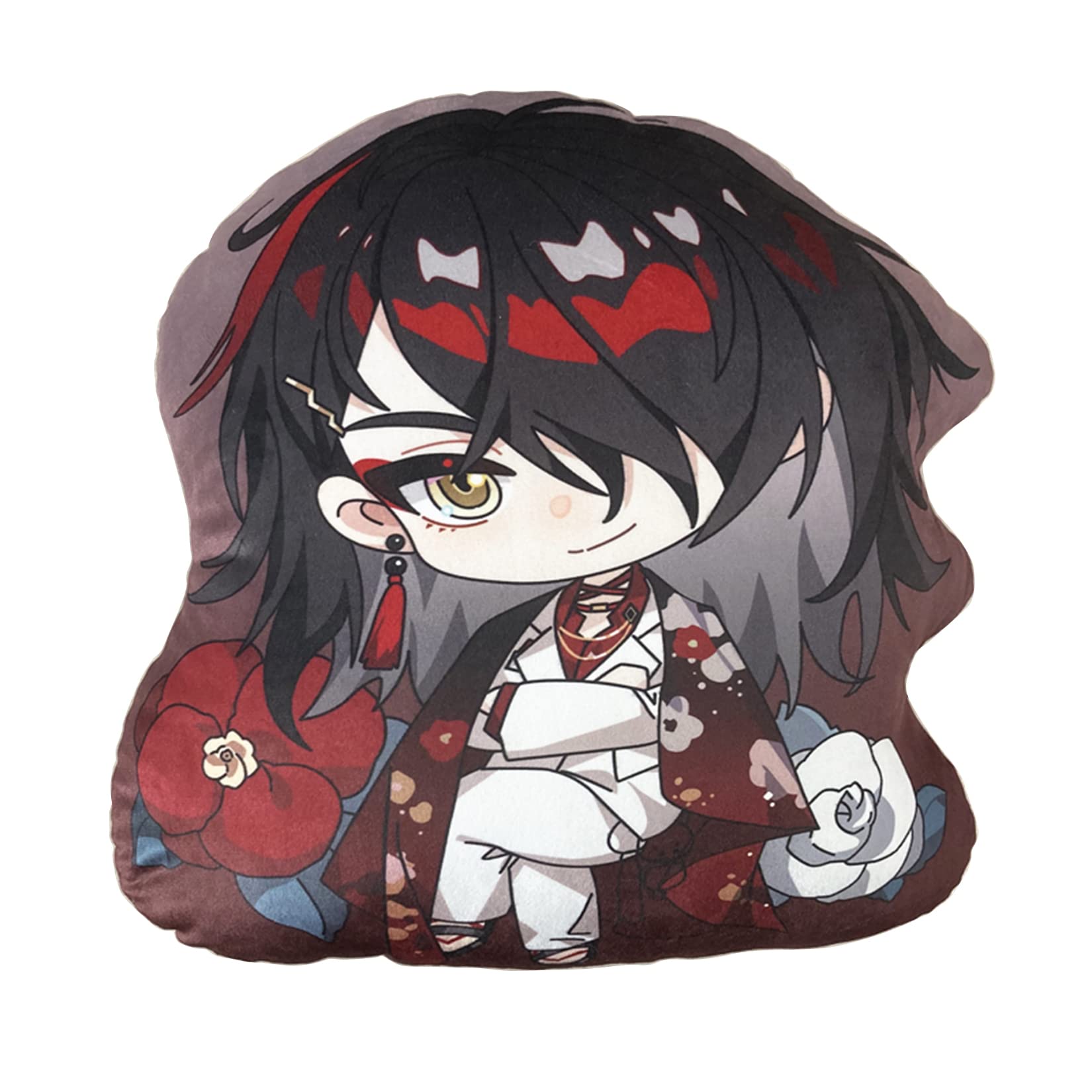 Vox Akuma Anime Plush Pillow - Soft Stuffed Throw Cushion for Bed, Sofa, and Cosplay | Kawaii Plush Doll Toy for Anime Fans, Home Decor, and Gift Giving