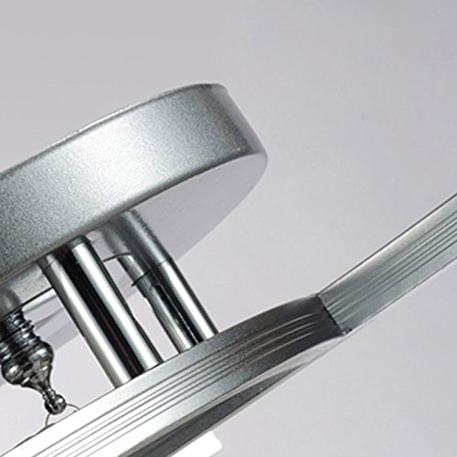 Modern Crystal Glass Ceiling Lamp - 3-Light Minimalist Chandelier for Bedroom, Living Room & Kids Room (45x45x23cm) | Elegant Home Lighting Fixture for Dining Room, Nursery & Hallway Decor