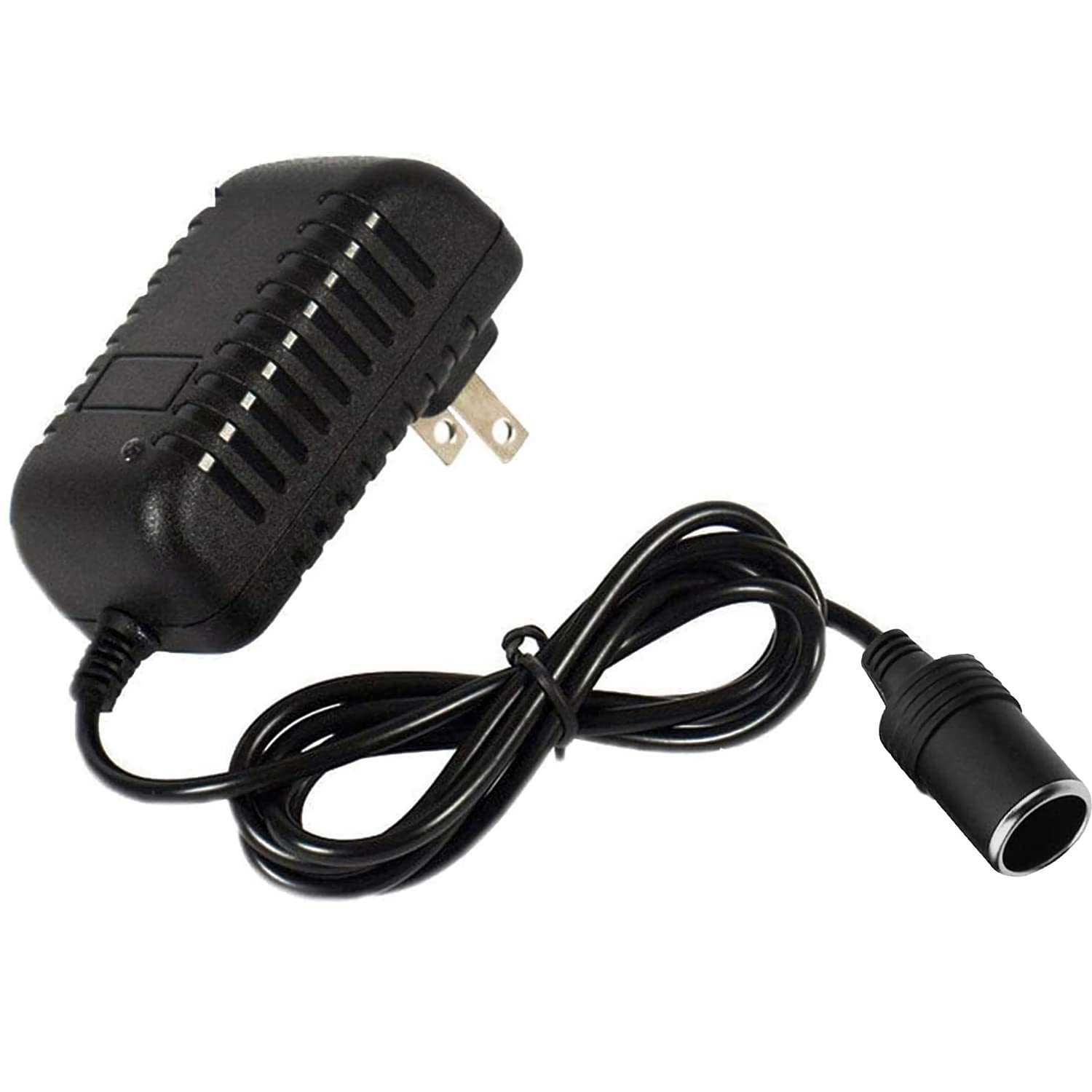 12V AC to DC Power Adapter Converter - 110V-240V to 12V 2A 24W Car Cigarette Lighter Wall Charger for Car Electronics, Shaver, Camera, Speaker, Echo Dot - Perfect for Home, Hotel & Travel Use