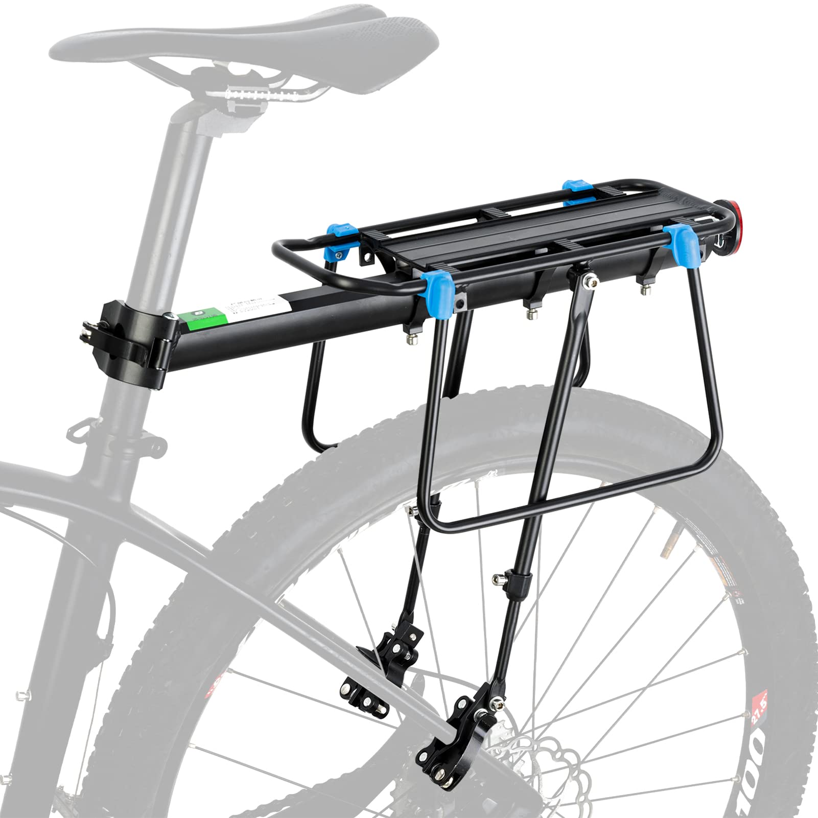 ROCKBROS Quick Release Aluminum Alloy Rear Bike Rack - Lightweight Cargo Carrier for Mountain Bikes & Commuter Bikes | Perfect for Grocery Shopping, Camping Gear & Daily Commute