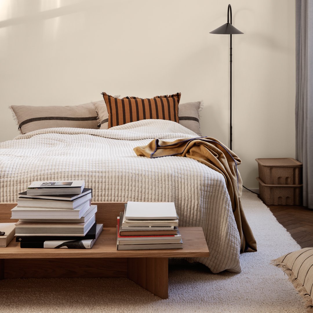 Ferm Living Daze Bedspread - Premium Cotton Bed Cover for Modern Bedrooms | Soft & Stylish Quilt for Master Bed, Guest Room & Cozy Home Decor