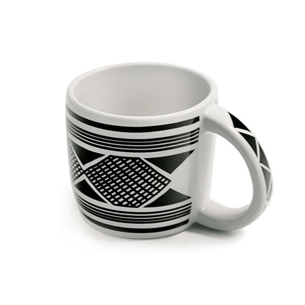 Premium Diamondback Black & White Ceramic Mug with Cliff Dweller Ancestral Puebloan Design - Perfect for Coffee, Tea & Office Use, Great Gift for History Lovers & Southwest Style Enthusiasts