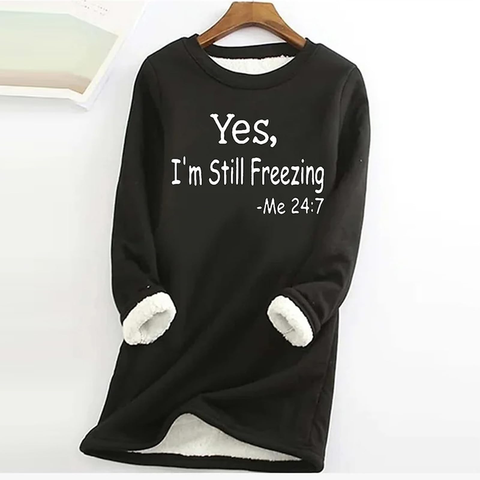 Women's Sherpa Lined Sweatshirt - Cozy Fleece Pullover with Hood | Cyber Monday Fashion Deals 2024 | Perfect for Winter, Casual Wear & Lounge Outfits