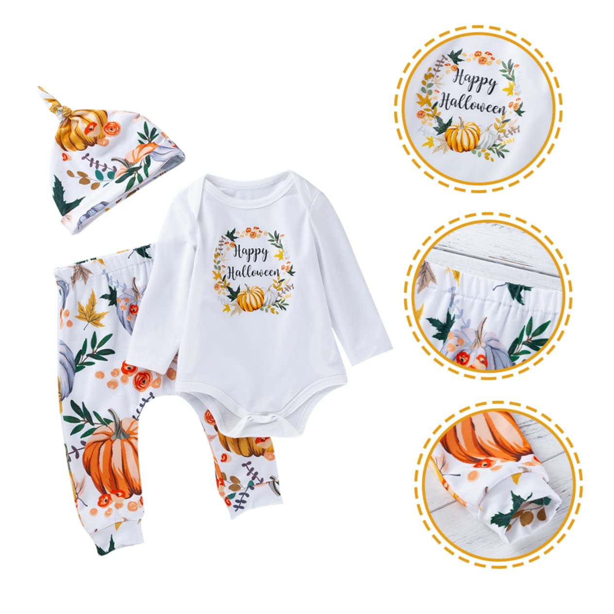 WOFASHPURET 2-Pack Halloween Romper Outfits - 100% Cotton Baby Costume for Boys & Girls | Perfect for Trick-or-Treating, Halloween Parties & Photo Shoots