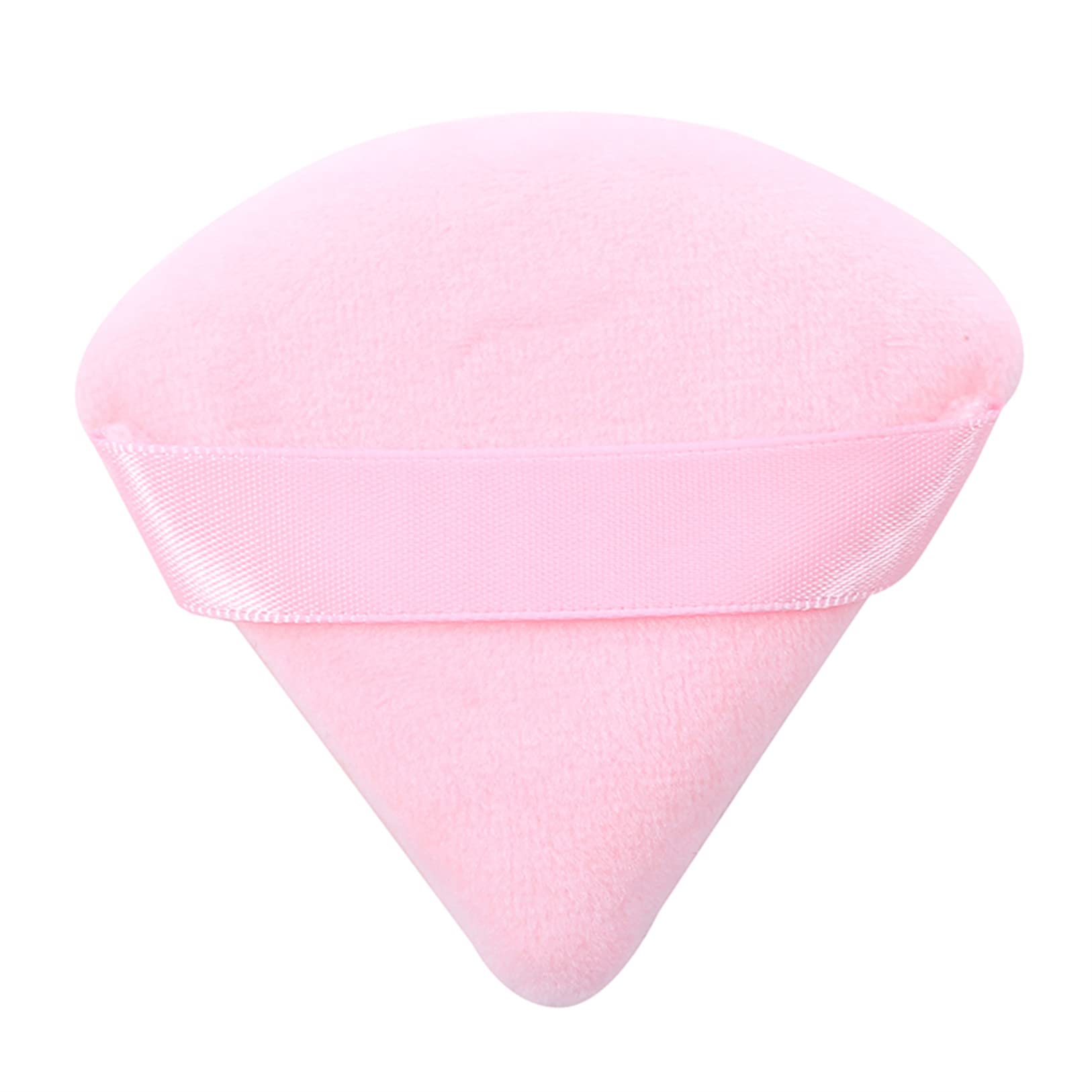 **Soft Triangle Mini Powder Puff for Face & Body - Makeup Setting Sponge for Loose Powder, Mineral Powder & Foundation (Pink) - Perfect for On-the-Go Touch-Ups & Flawless Finish**