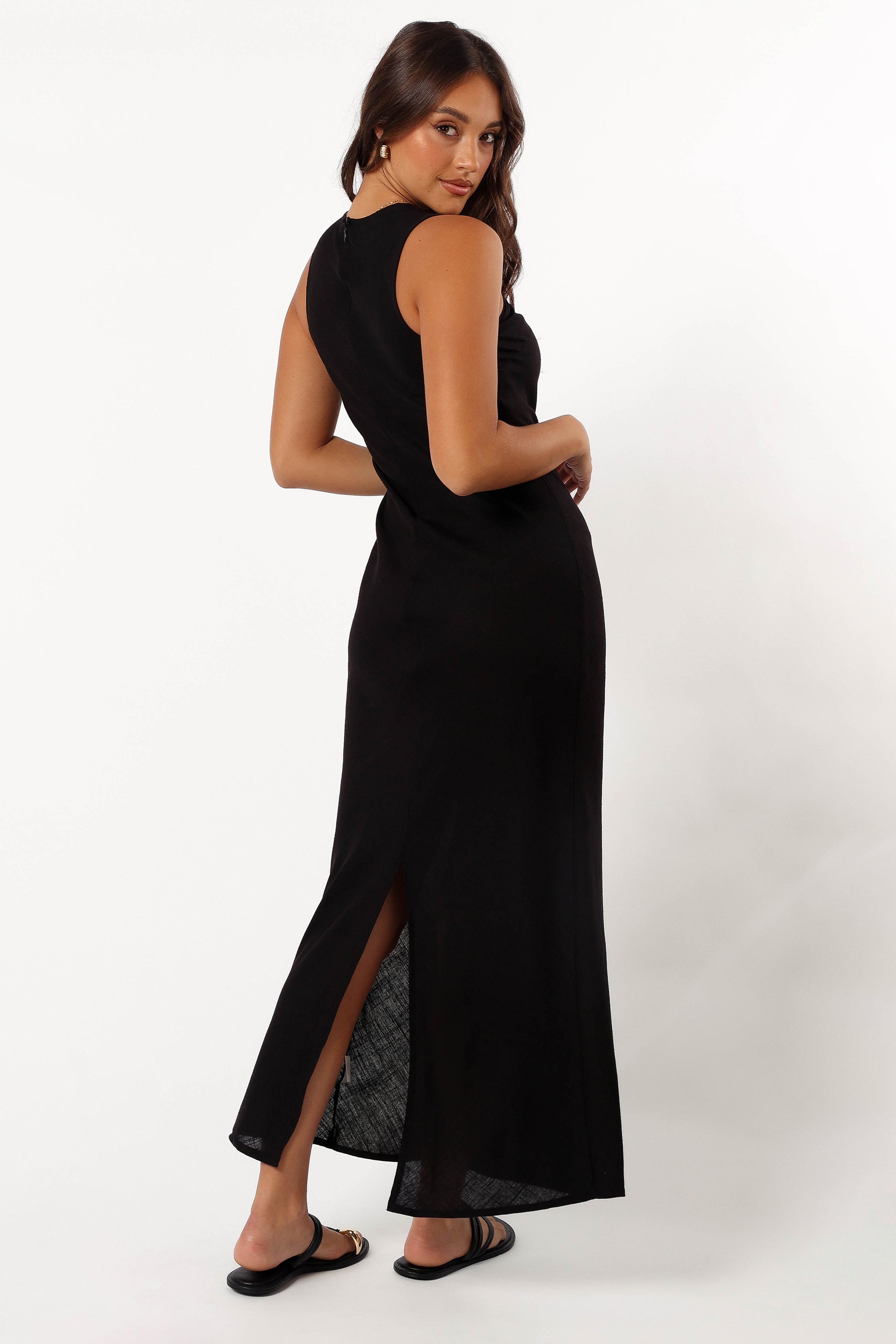 Ellis Maxi Dress for Women - Elegant Black Long Flowy Dress for Summer, Beach, Party & Casual Wear