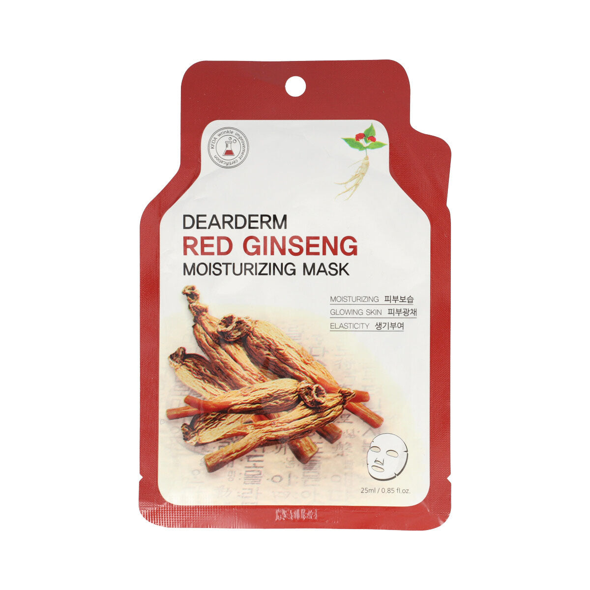 Korean Red Ginseng Face Mask - Hydrating & Anti-Aging Sheet Mask for Glowing Skin | Perfect for Daily Skincare Routine & Spa Days